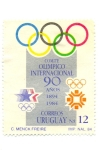 Stamps Uruguay -  COMITE OLIMPICO INTERNACIONAL 90 AÑOS