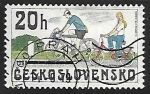 Stamps Czechoslovakia -  Bicicletas