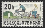 Stamps Czechoslovakia -  Bicicletas