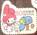 Stamps Japan -  Scott#3557i Intercambio 0,90 usd 80 y. 2013