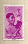 Stamps Spain -  Rio Muni, Niño imdígena