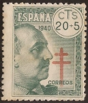 Stamps : Europe : Spain :  General Franco Pro Tuberculosos  1940  20+5 cts