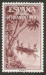 Stamps Equatorial Guinea -  Fernando Poo - 225 - Piragua
