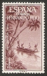 Sellos de Africa - Guinea Ecuatorial -  Fernando Poo - 225 - Piragua