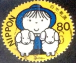 Stamps Japan -  Scott#2828b jxa Intercambio 1,00 usd 80 y. 2002