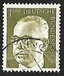 Stamps Germany -  Dr. h.c. Gustav Heinemann