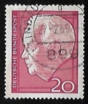 Stamps Germany -  President Lübke, Heinrich