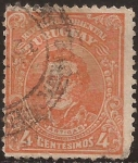 Stamps Uruguay -  José Gervasio Artigas   1913  4 centésimos