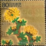 Stamps Japan -  Scott#2853a Intercambio 1,00 usd  80 y. 2003