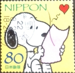 Stamps Japan -  Scott#3206a Intercambio nf3b 0,90 usd  80 y. 2010