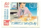 Stamps Uruguay -  50 AÑOS DE LA ASOCIACION DE LA PRENSA URUGUAYA