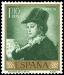 Stamps : Europe : Spain :  ESPAÑA SEGUNDO CENTENARIO NUEVO Nº 1217 ** 1,8P VERDE AMARILLENTO GOYA