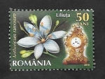 Stamps Romania -  Flor anthericum ramosum y reloj