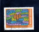 Stamps Argentina -  25 ANIV. DE LA FIRMA DE LA CARTA DE LA OEA