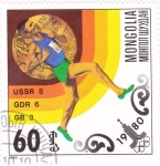 Stamps Mongolia -  OLIMPIADA DE MOSCU-80 atletismo