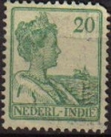Stamps Europe - Netherlands -  HOLANDA INDIAS Netherlands Indies 1914 Scott 123 Sello Reina Guillermina Wilkelmina usado