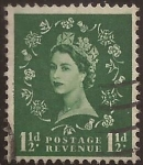 Sellos de Europa - Reino Unido -  Elisasbeth II  1958  1 1/2 penique