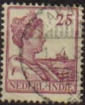 Sellos del Mundo : Europa : Holanda : HOLANDA INDIAS Netherlands Indies 1914 Scott 126 Sello Reina Guillermina Wilkelmina usado