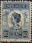 Sellos de Europa - Holanda -  HOLANDA INDIAS Netherlands Indies 1914 Scott 132 Sello Reina Guillermina Wilkelmina usado