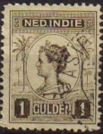 Stamps Netherlands -  HOLANDA INDIAS Netherlands Indies 1914 Scott 134 Sello Reina Guillermina Wilkelmina usado