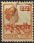Sellos del Mundo : Europa : Holanda : HOLANDA INDIAS Netherlands Indies 1922 Scott 144 Sello Reina Guillermina Wilkelmina usado