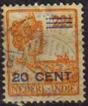 Sellos de Europa - Holanda -  HOLANDA INDIAS Netherlands Indies 1922 Scott 146 Sello Reina Guillermina Wilkelmina usado