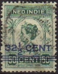 Stamps Netherlands -  HOLANDA INDIAS Netherlands Indies 1922 Scott 147 Sello Reina Guillermina Wilkelmina usado