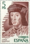 Stamps Spain -  PERSONAJES FAMOSOS . JORGE MANRIQUE