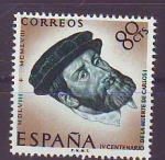 Stamps : Europe : Spain :  ESPAÑA SEGUNDO CENTENARIO NUEVO Nº 1227 ** 80C VERDE Y SEPIA CARLOS V