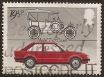 Sellos del Mundo : Europa : Reino_Unido : Automóviles. Ford T & Escort  1982  19 1/2 penique