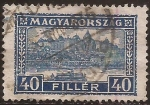 Stamps Hungary -  Palacio de Budapest  1927  40 filler