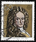 Stamps Germany -  Gottfried Wilhelm Leibniz (1646-1716)