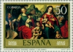 Stamps Spain -  PINTORES-Juan de Juanes Desposorios místicos