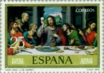 Stamps Spain -  PINTORES-Juan de Juanes Santa cena