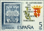 Stamps Spain -  50 ANIVº SELLO RECARGO EXPOSICION DE BARCELONA