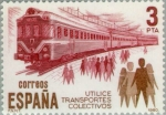 Stamps : Europe : Spain :  TRANSPORTE PUBLICO TREN ELÉCTRICO