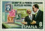 Stamps Spain -  50 ANIVº PRIMERA EXPOSICIÓN FILATÉLICA NACIONAL
