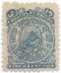 Stamps America - Bolivia -  Escudo con 9 estrellas (5 c. con 11 estrellas)