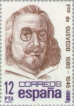 Stamps Spain -  PERSONAJES FAMOSOS FRANCISCO DE QUEVEDO