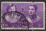 Sellos de Asia - Ir�n -  IRAN 1939 Scott 872 Sello 10d Corona, Principe y Princesa Fawziya Usado