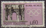 Sellos del Mundo : Europa : Italia : ITALIA 1959 Scott 804 Sello Juegos Olimpicos de Roma Palacio de los Deportes Usado Michel 1039