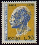 Stamps Italy -  ITALIA 1972 Scott 1084 Sello Nuevo Personajes Arquitecto Pintor Leon Battista AlbertI Michel 1384