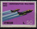 Stamps Italy -  ITALIA 1973 Scott 1100 Sello Nuevo Aviónes G-91Y Aeronautica Militar Michel 1398