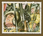 Stamps : Asia : United_Arab_Emirates :  SHARJAH - Apollo 17 - Astronautas en la Nave
