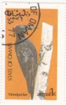 Stamps Oman -   ave- Woodpecker