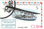 Stamps : America : Cuba :  aniversario correo aereo interacional