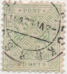 Stamps Germany -  Wutemberg Y & T Nº 8 Tx