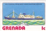 Stamps : America : Grenada :  Buque