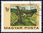 Stamps : Europe : Hungary :  COL- GYERMEK BÃ‰LYEG RAJZ PÃ�LYÃ�ZAT