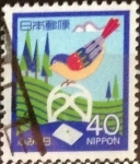 Stamps Japan -  Scott#1677 Intercambio 0,25 usd 40 y. 1986